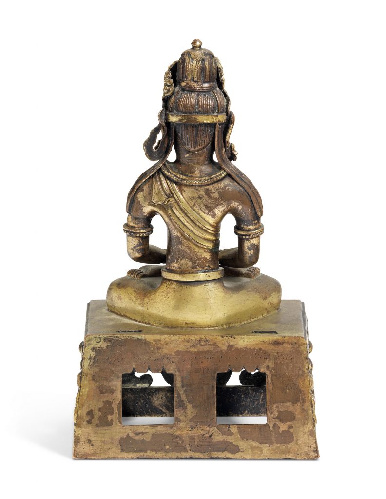 清乾隆 1770年 鎏金銅無量壽佛坐像 ｢大清乾隆庚寅年敬造｣刻款