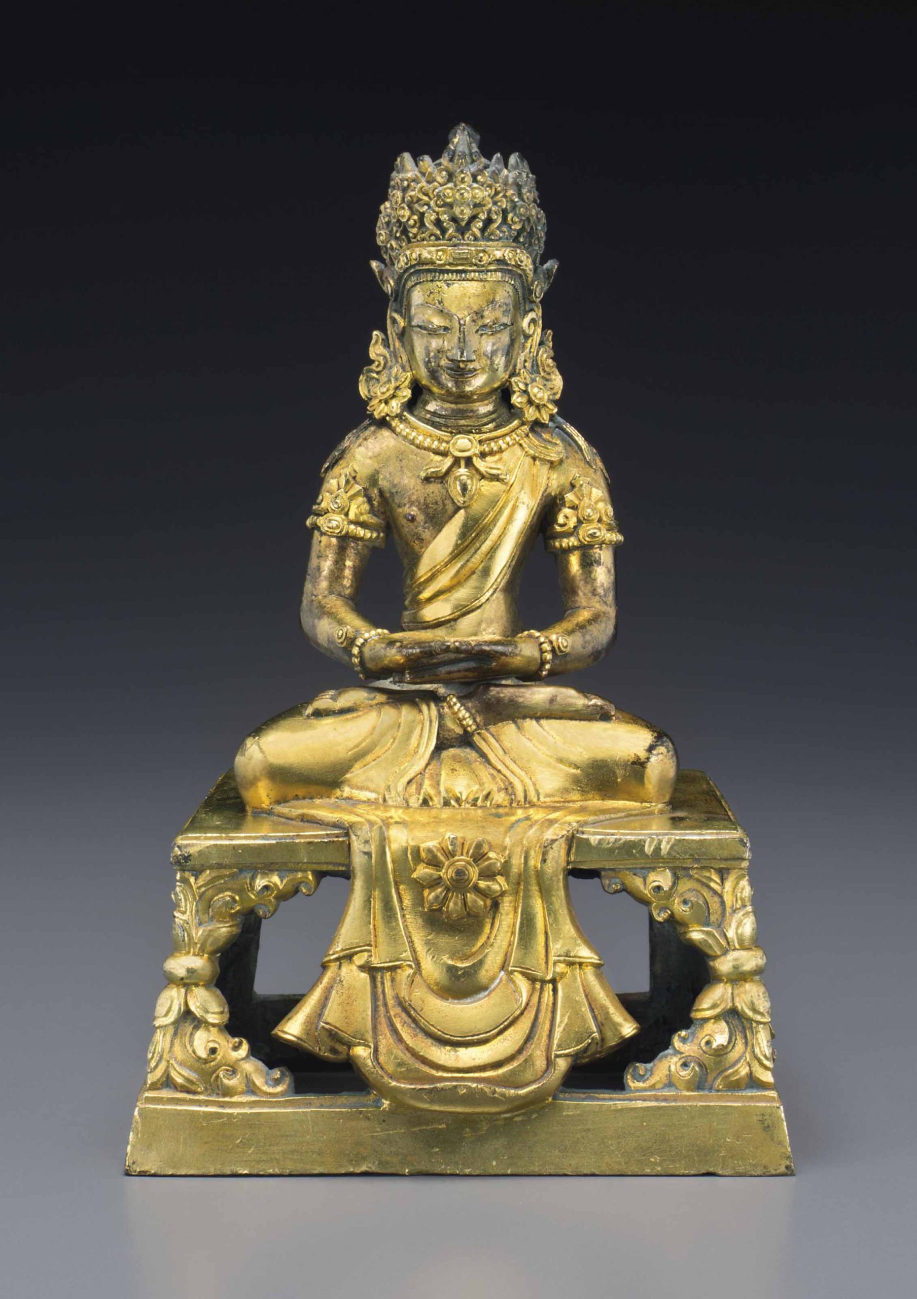清乾隆 銅鎏金菩薩坐像