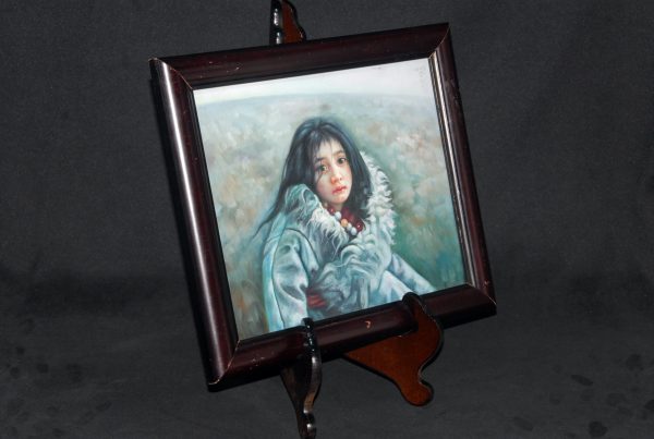 肖像油畫 西藏女孩