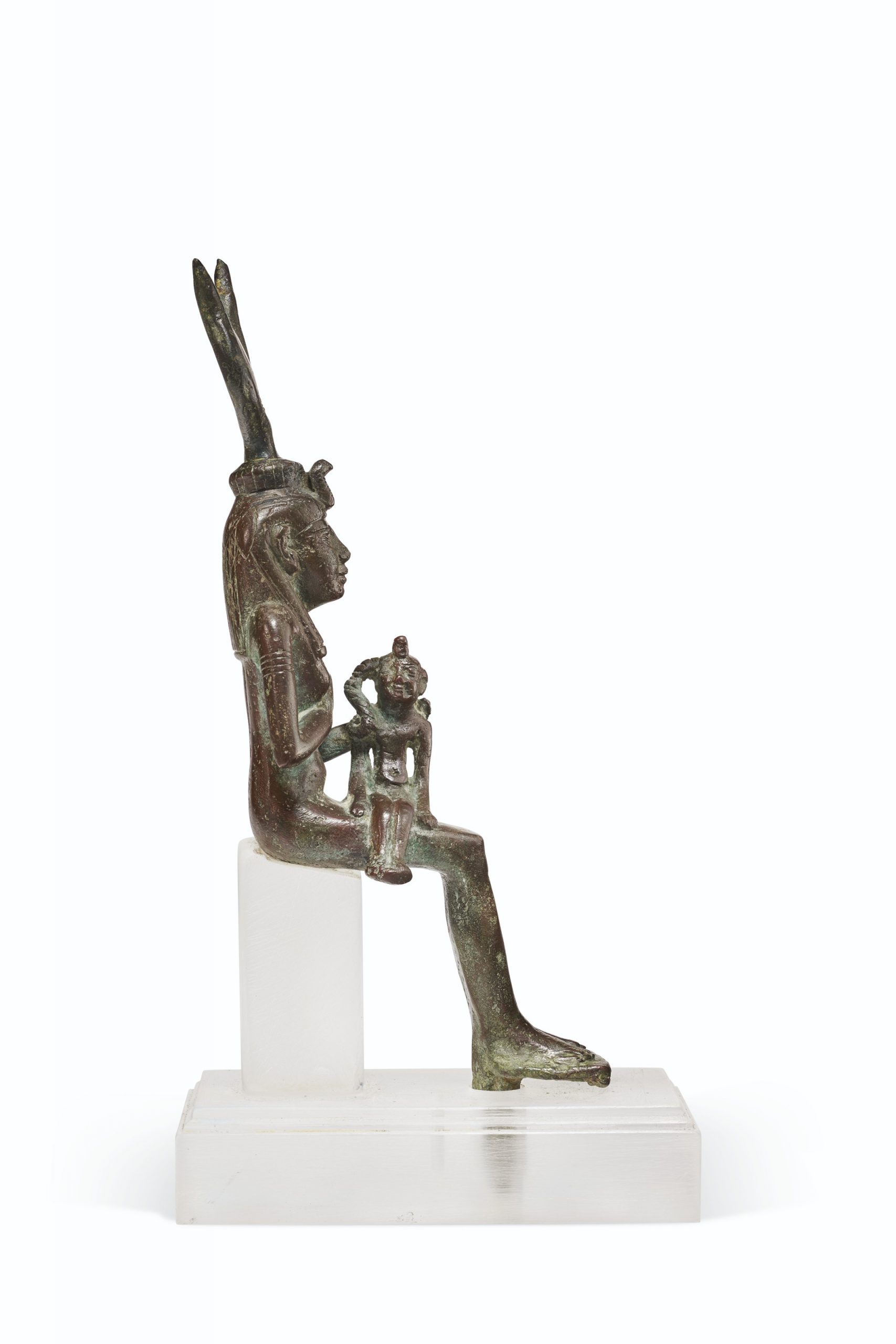 古埃及 伊西斯和荷魯斯神像
