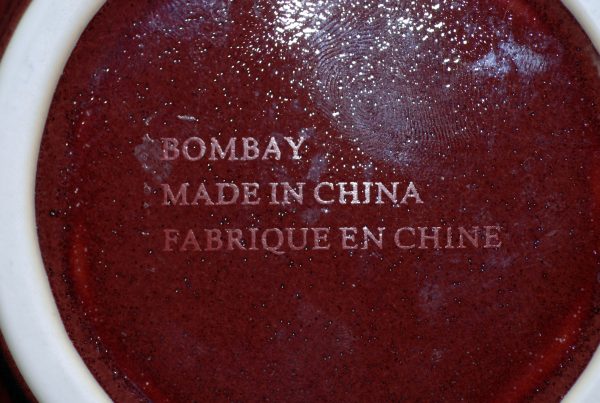 Bombay 出口瓷 景德镇 牛血红釉梨形长颈瓶 （对）