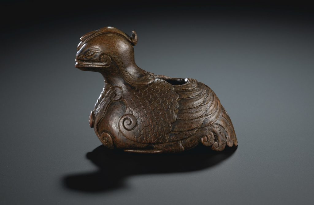 清十八世紀 竹雕「鳳凰」水丞