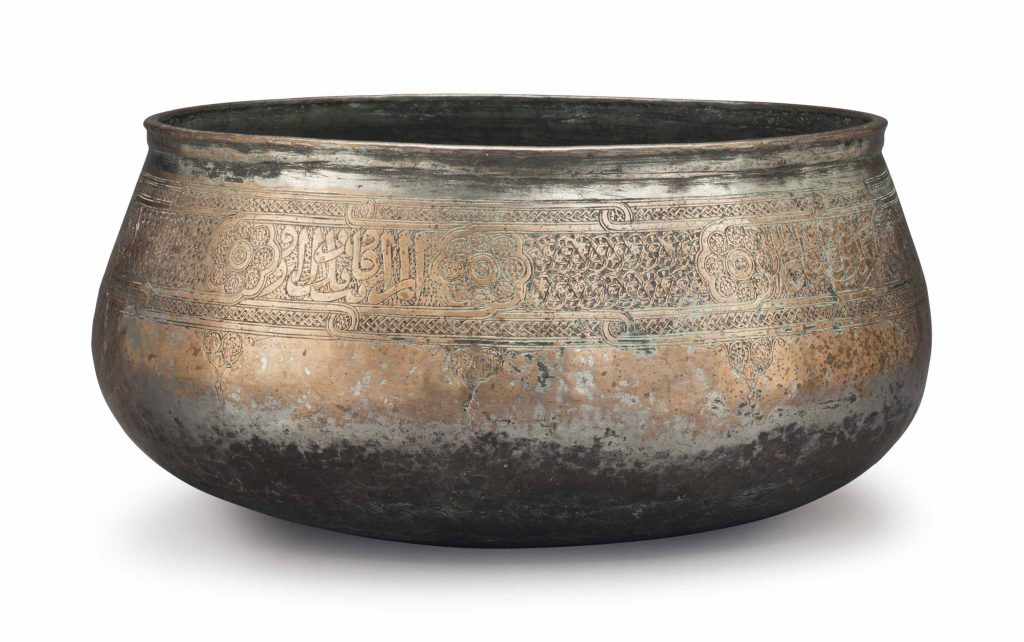 15世纪 马穆鲁克王朝 埃及 錾锡铜钵