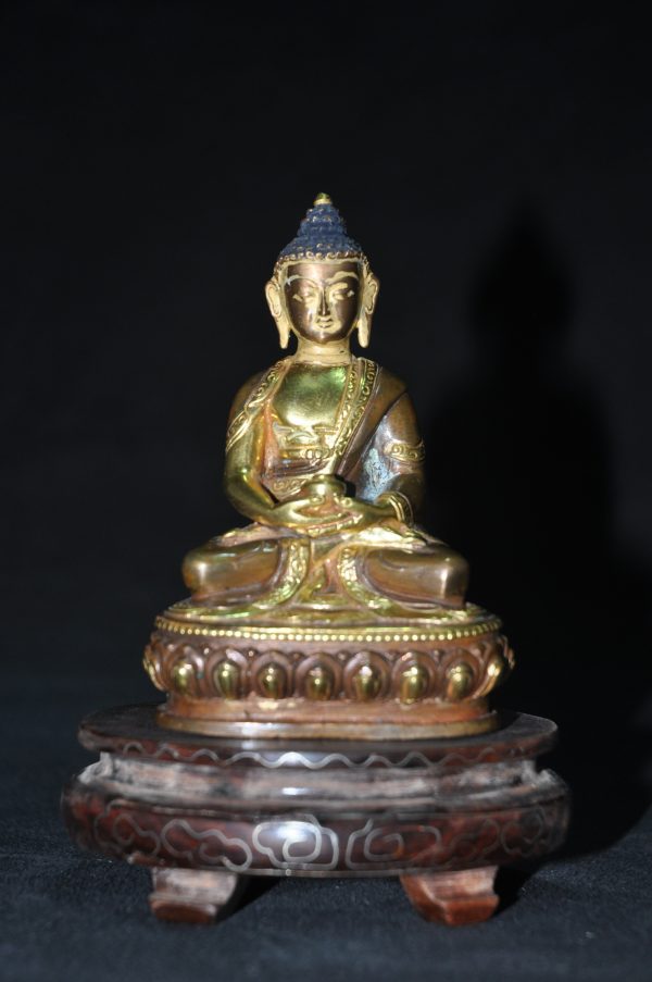 18世纪 铜鎏金药师佛造像
