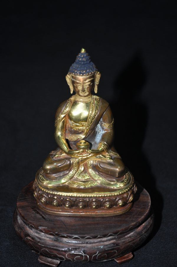 18世纪 铜鎏金药师佛造像