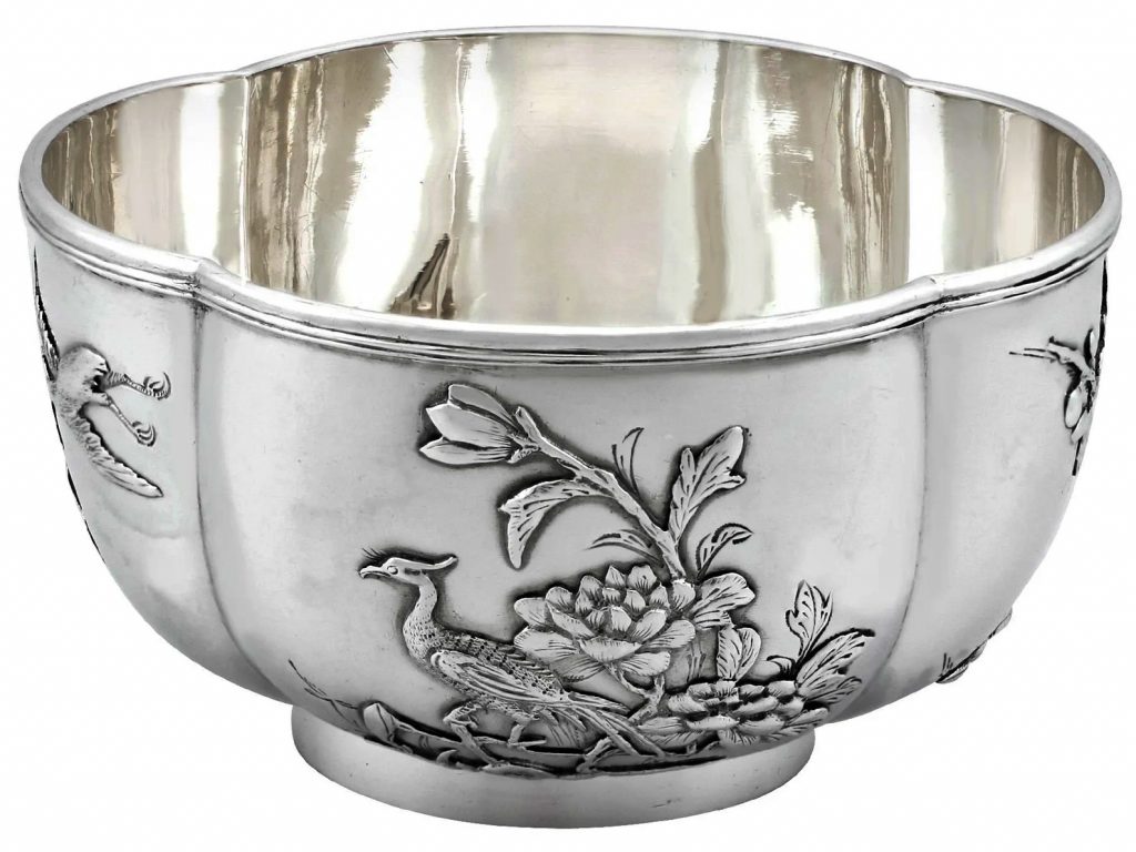 Chinese Export Silver Bowl - Antique Circa 1900