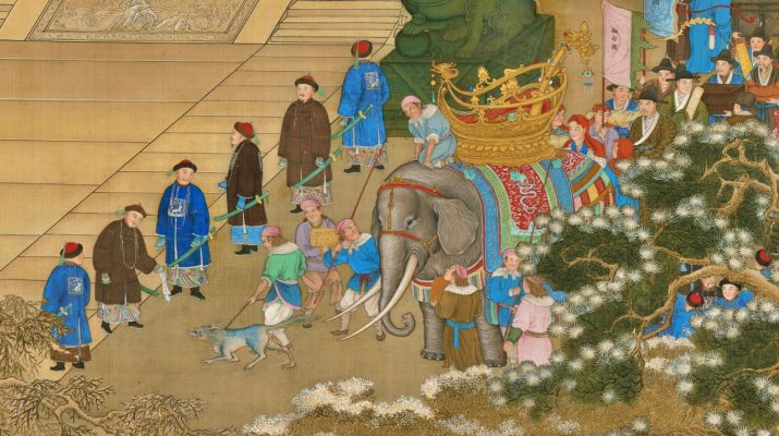 故宫博物院藏 5版皇家年画 清乾隆《万国来朝图》
