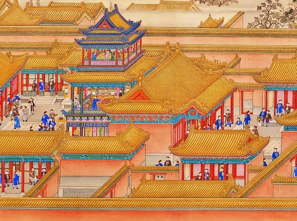 《崇庆太后万寿庆典图》中的寿安宫戏楼