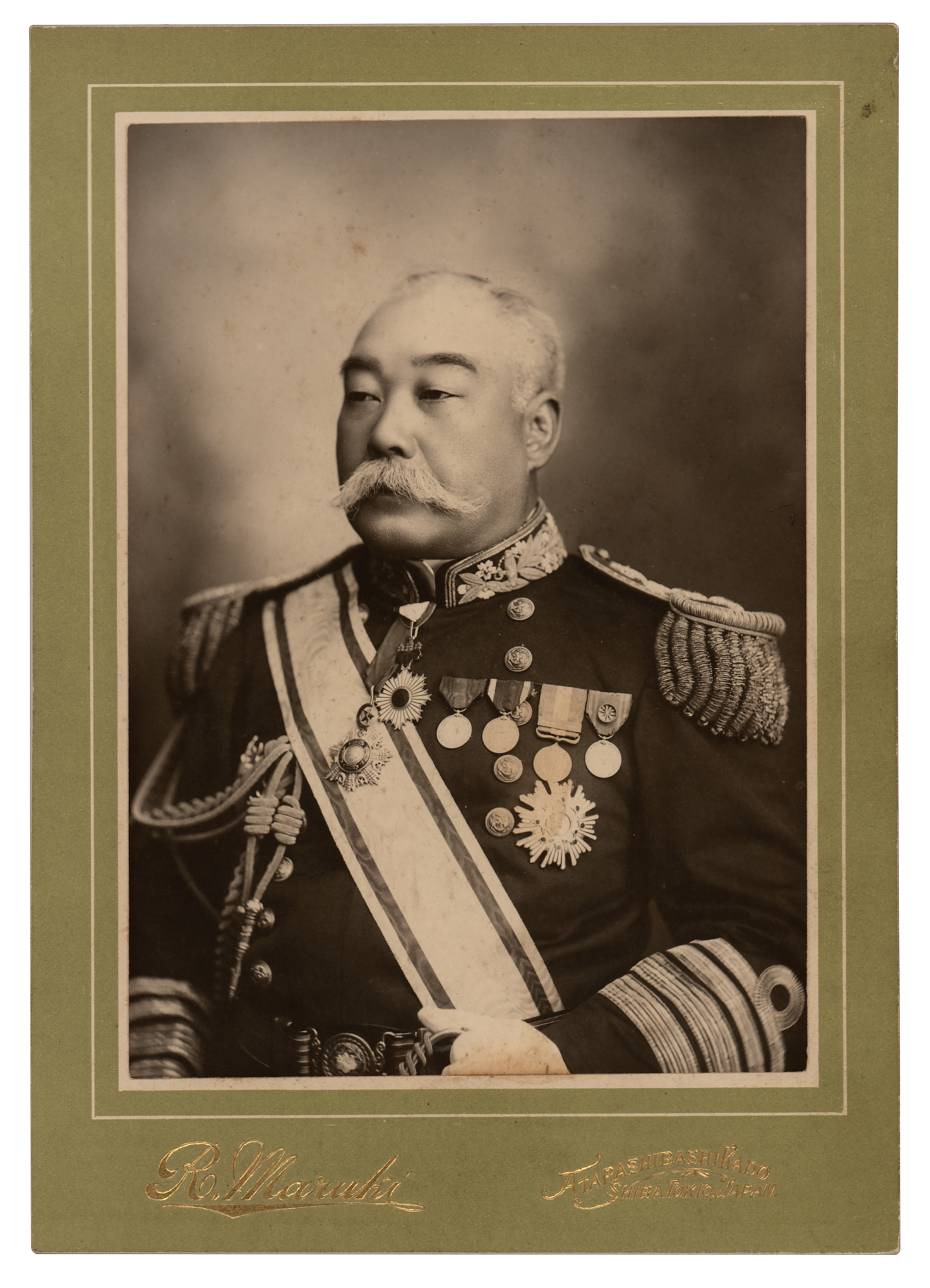 日本海军上将 井上 良馨 签字照片