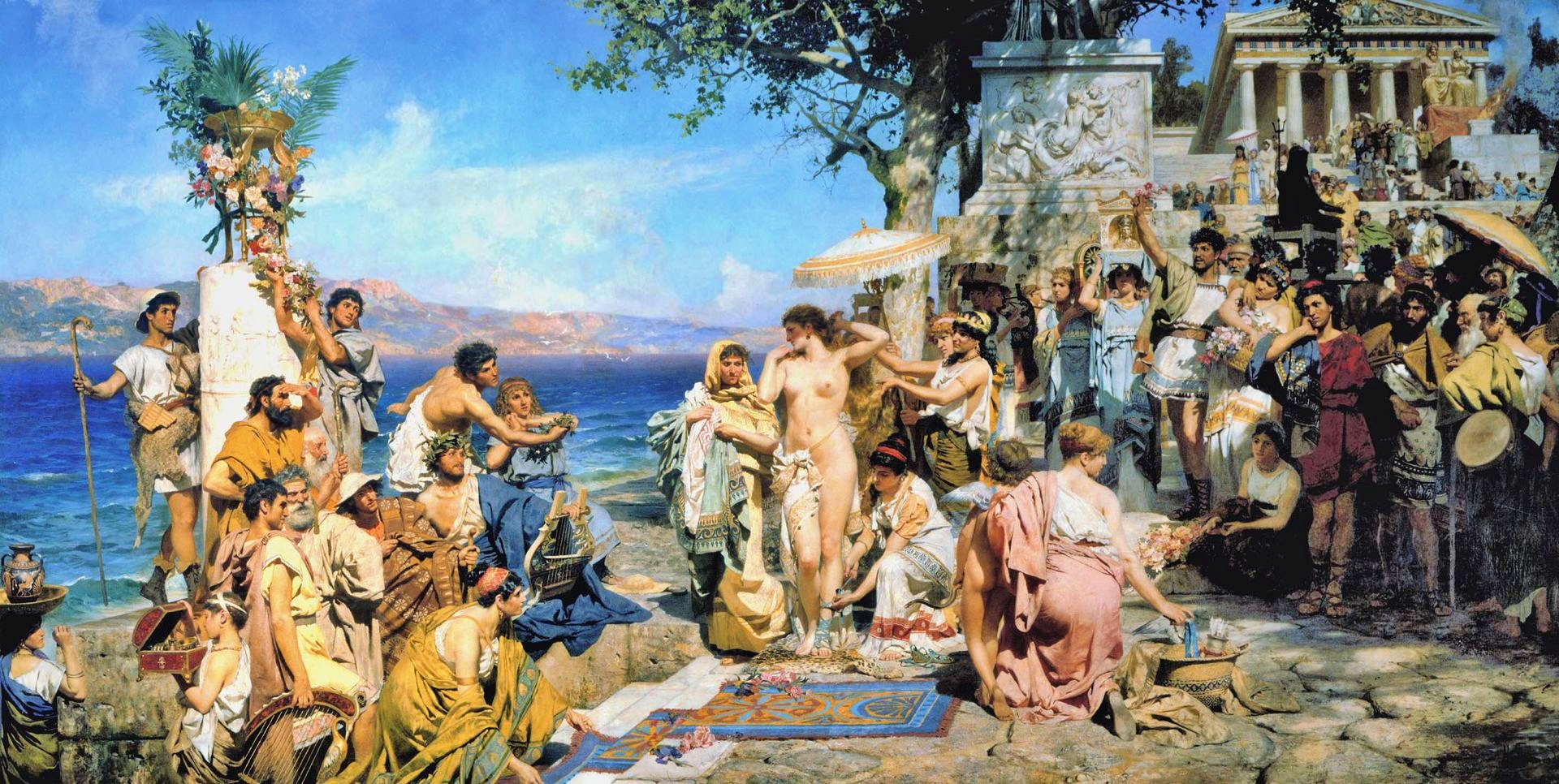 Phryne at the Poseidonia in Eleusis, c. 1889